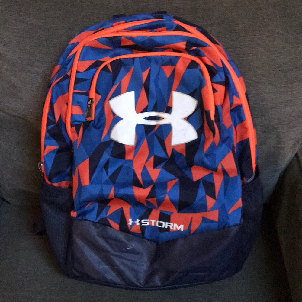 Under Armour Storm Orange Blue Backpack Bag